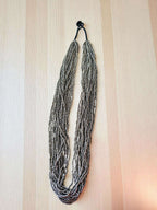 Inhanns Rangsaaz 20-Layer Luxe Long Beaded Only Necklace - Silver Only Necklace | Grocsy