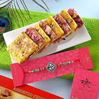 Designer Beads Rakhi & Assorted Chikki Combo | Grocsy