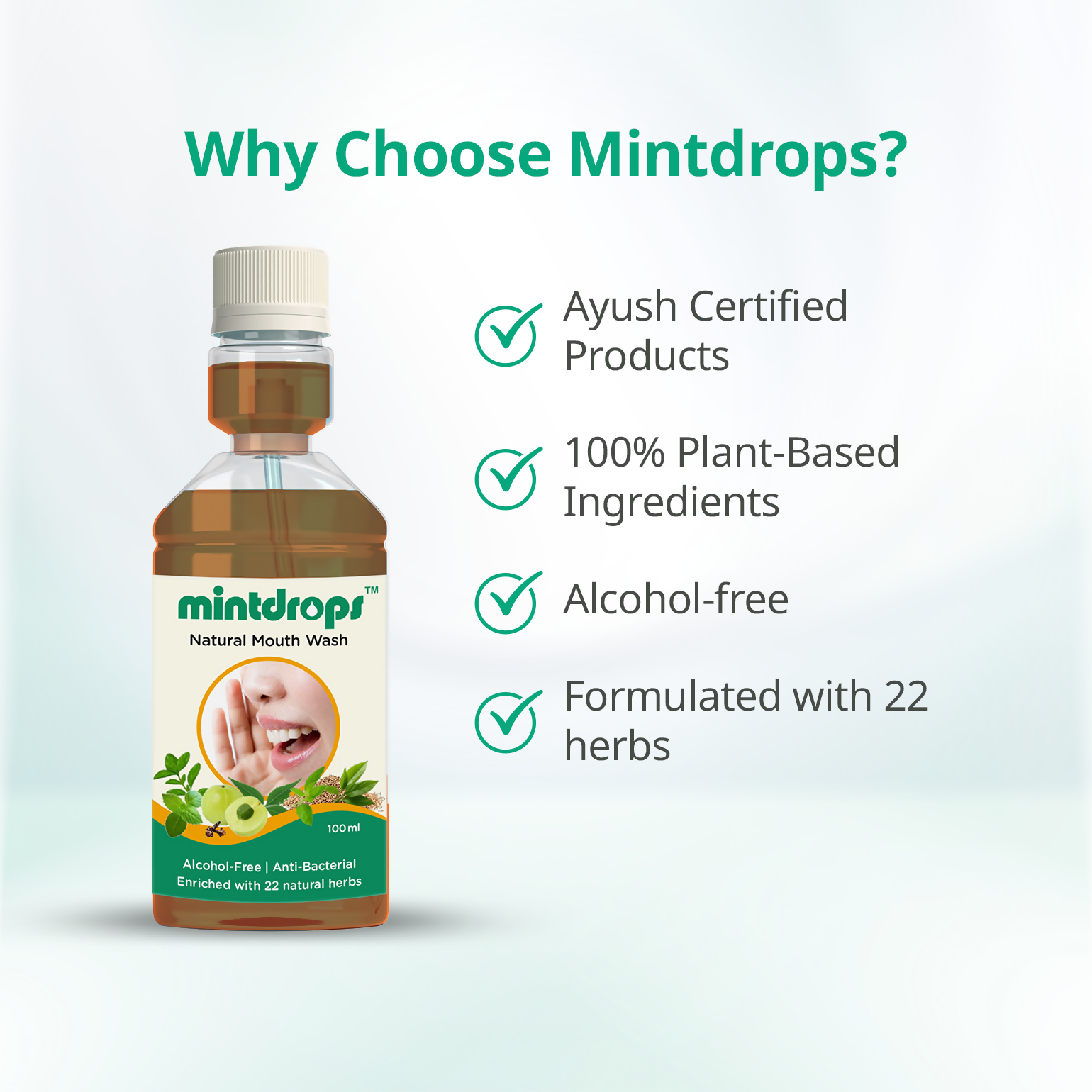 Mintdrops Natural Mouthwash | Grocsy