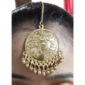 MS Fashion India Artificial Gold-Polished Drops Chandbali Maang Tikka | Grocsy