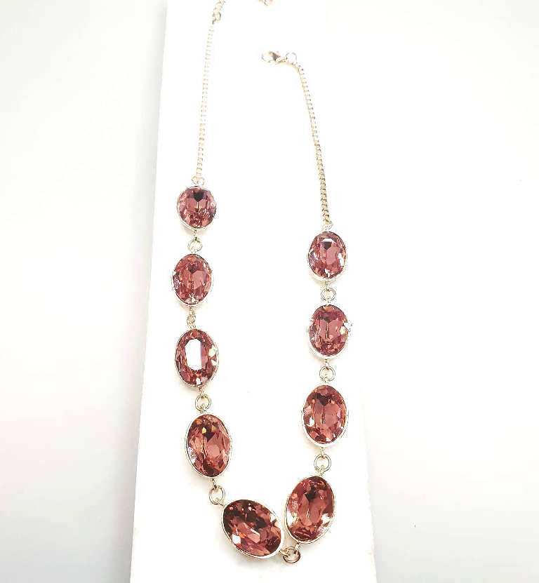Bling Accessories Swarovski Blush Rose Necklace | Grocsy