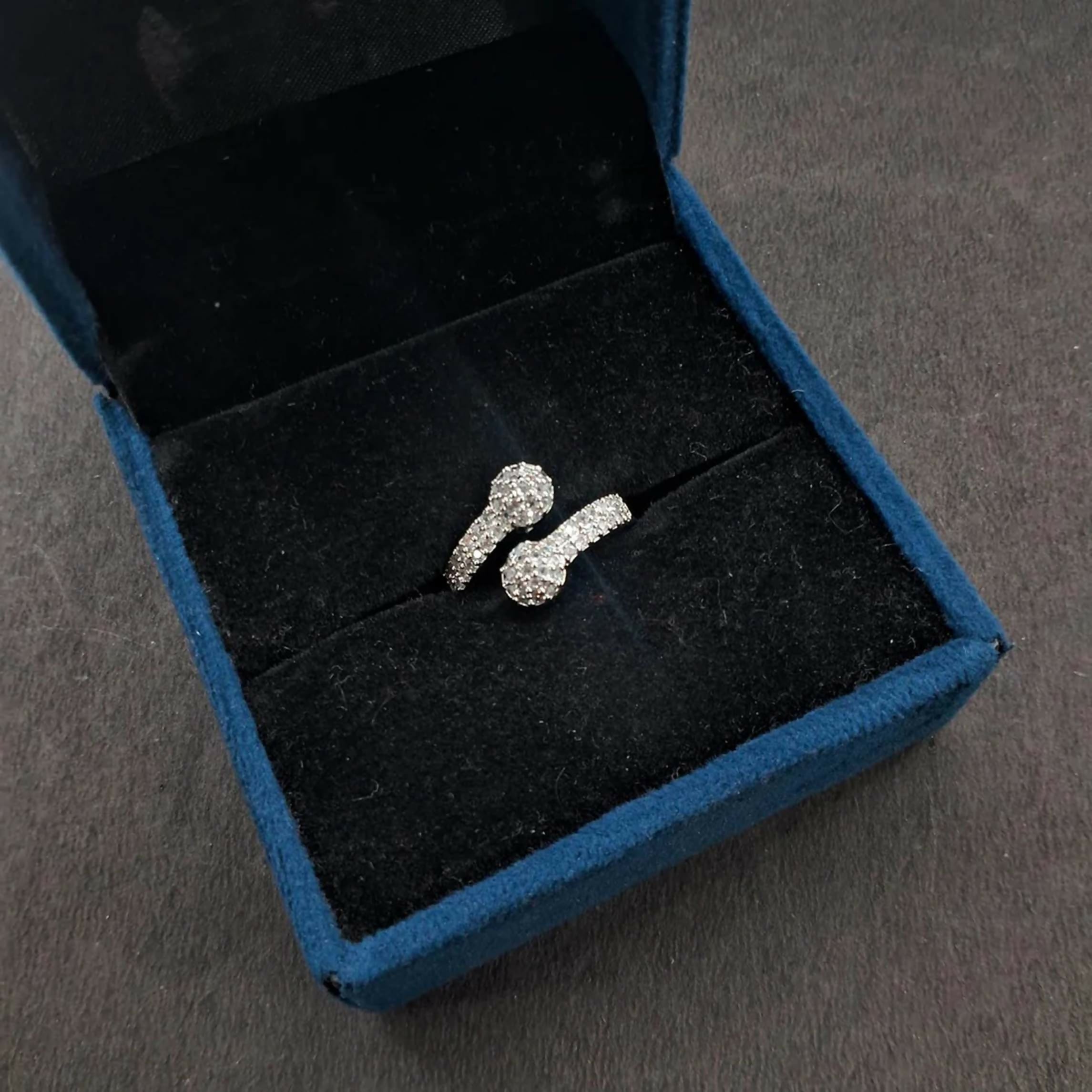 Joban Fashion Silver Brass Adjustable Ring | Grocsy