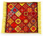 Glun 24 * 24 Inch Velvet Multipurpose Square Carpet Or Mat For Pooja Aasan, Sitting, Meditation 2 Piece Pack | Grocsy