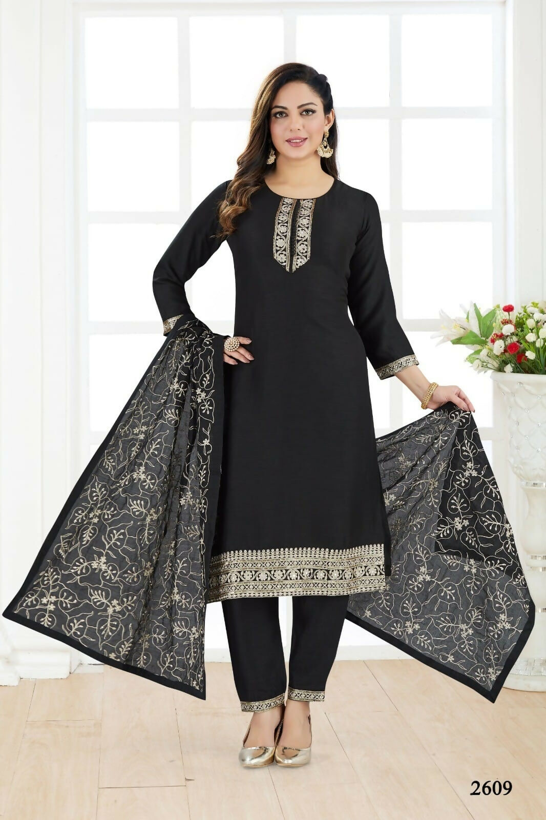 Joban Fashion Silk Black Color Kurta Set | Grocsy