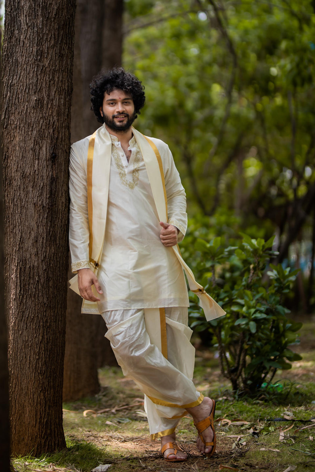 Gleaming Gold Designer Kurta set by Hilo Design | Grocsy