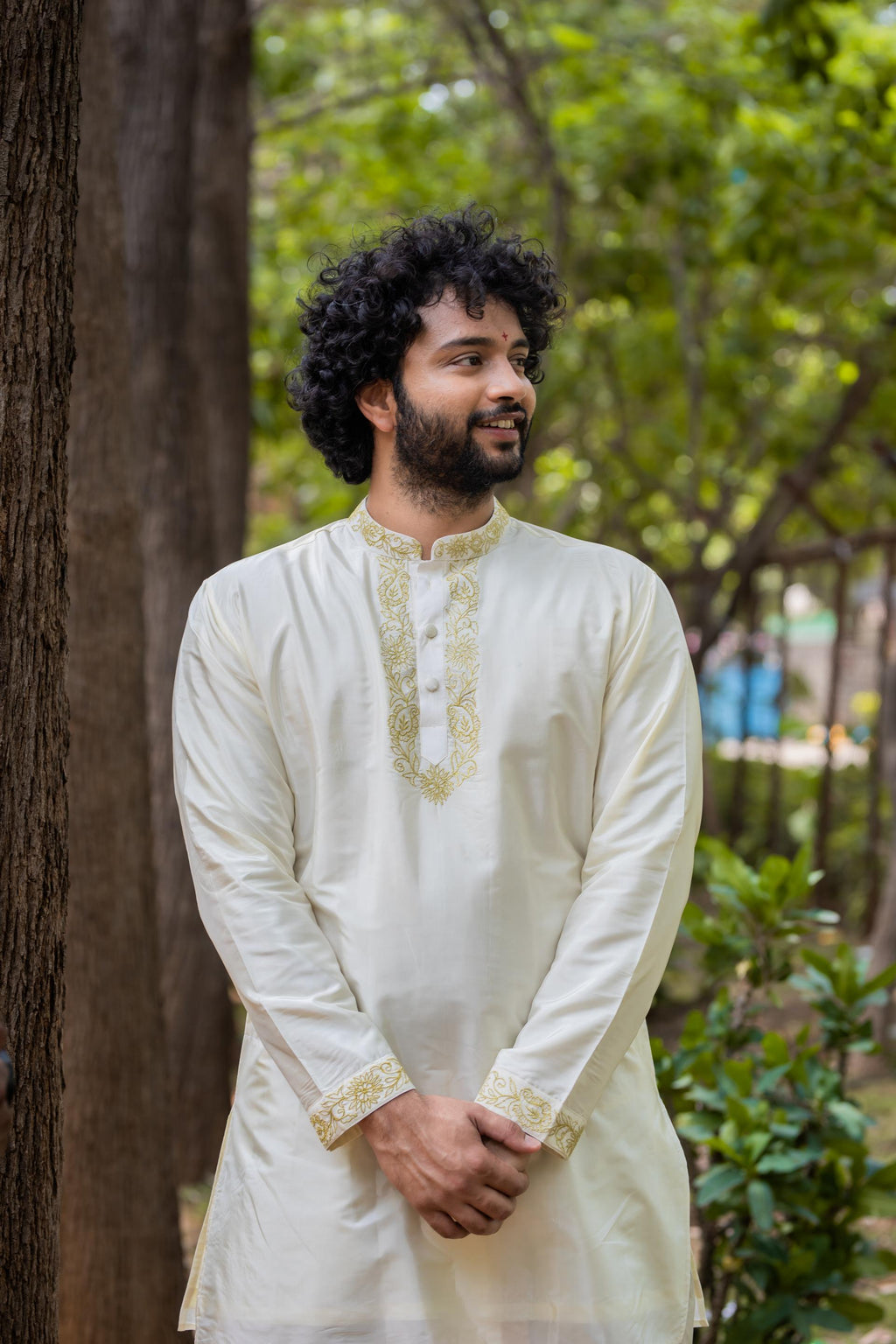 Gleaming Gold Designer Kurta set by Hilo Design | Grocsy