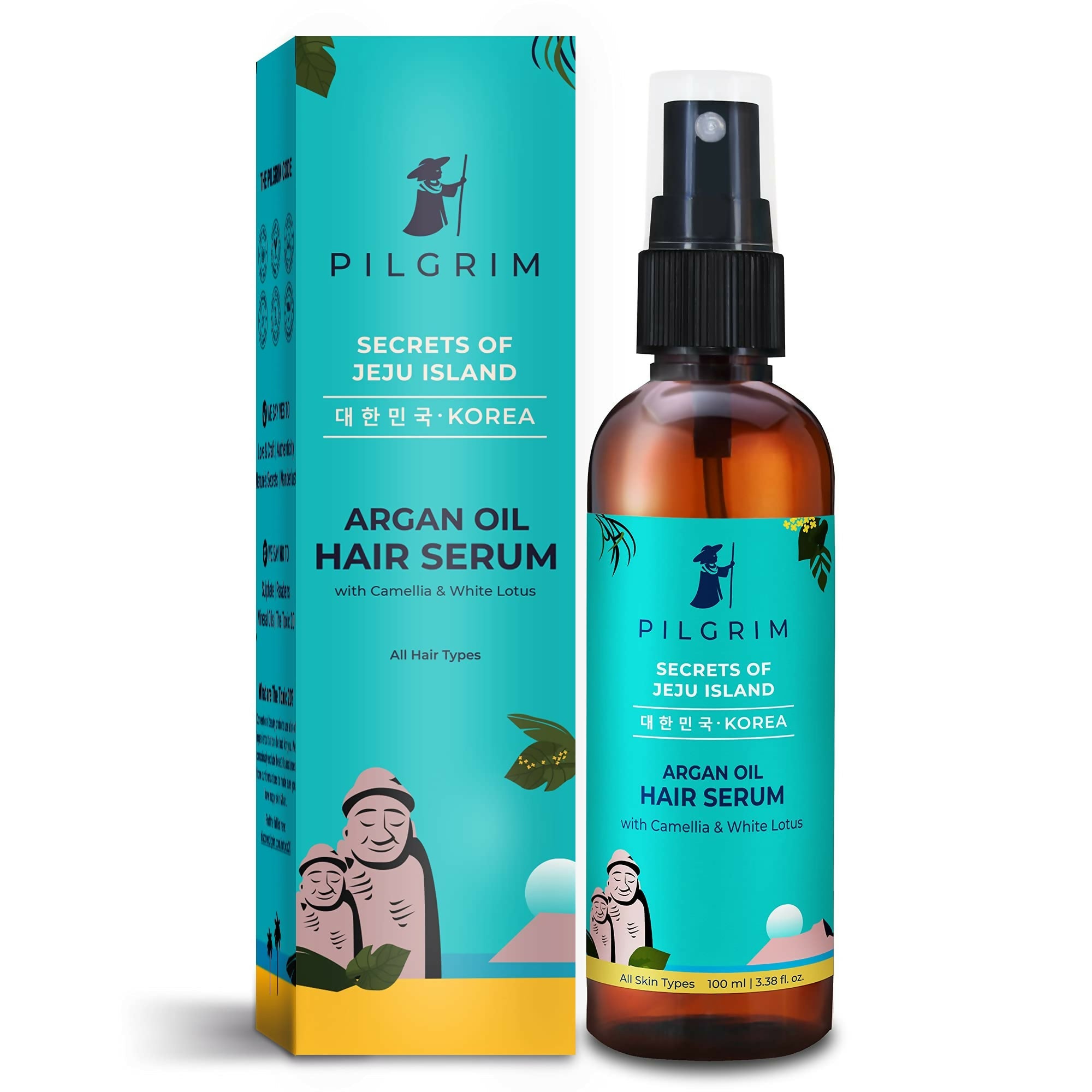 Pilgrim Argan Oil Hair Serum For Dry Frizzy Hair, Hair Smoothing & Soft Hair | Grocsy