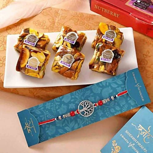 Tree Of Life Rakhi & Nutberry Combo | Grocsy
