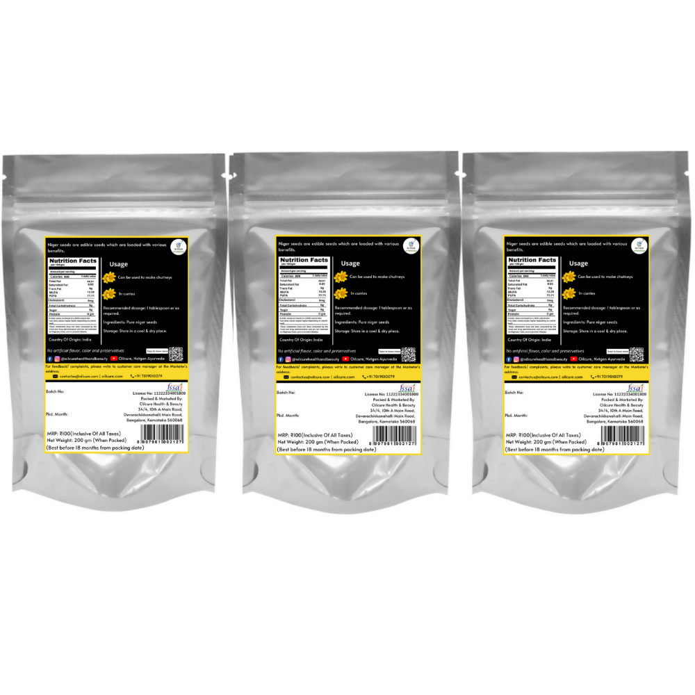 Nxtgen Ayurveda Niger Seeds Raw | Grocsy