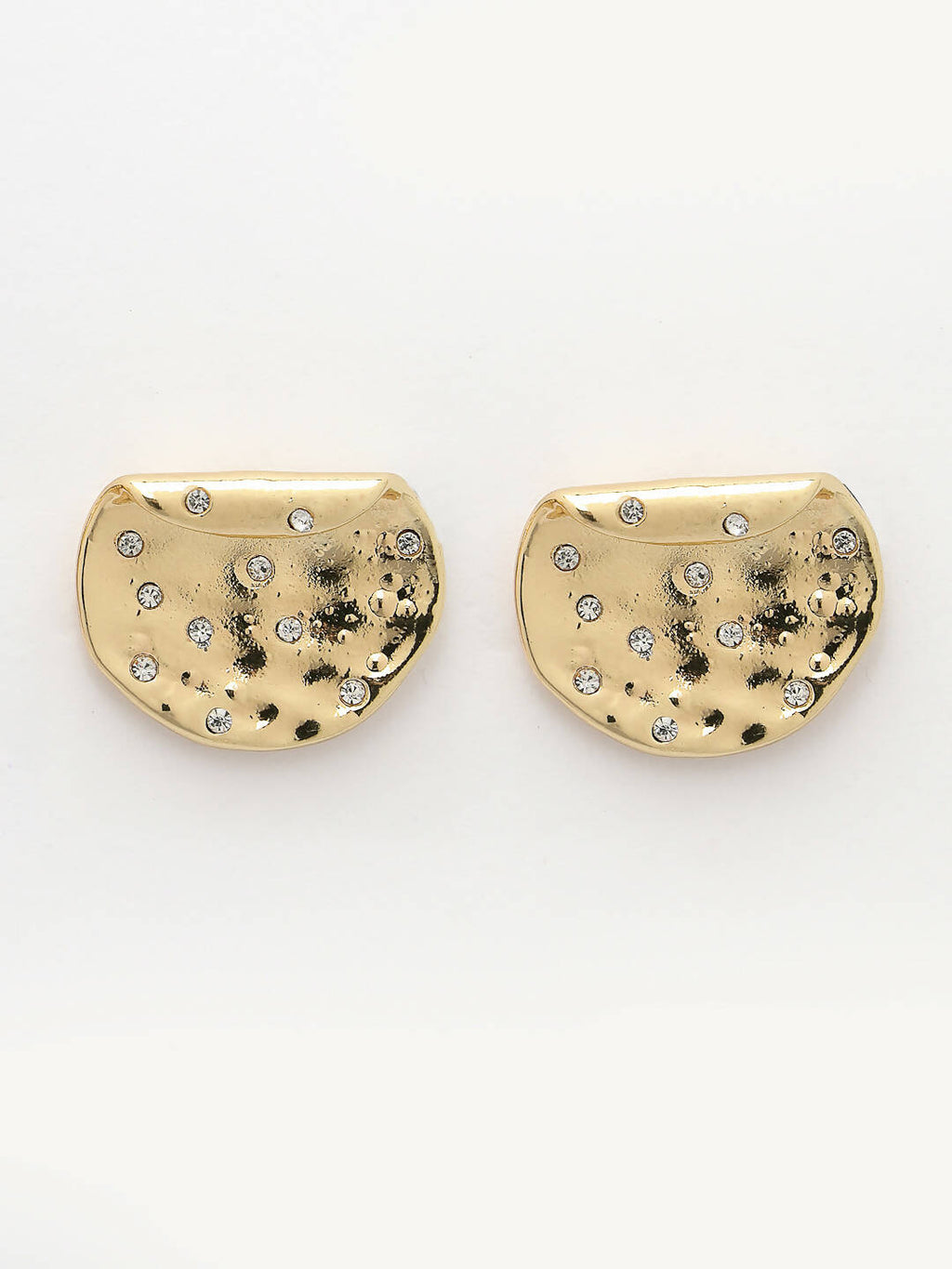 NVR Women Gold-Polished Contemporary Studs Earrings | Grocsy