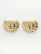 NVR Women Gold-Polished Contemporary Studs Earrings | Grocsy