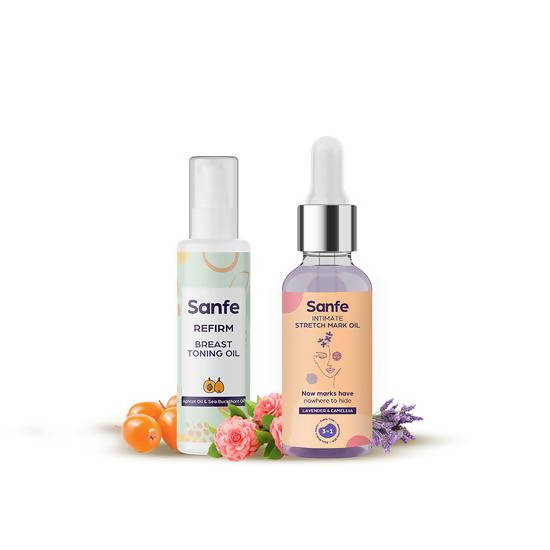 Sanfe Intimate Stretch Mark Oil And Refirm Breast Toning Oil | Grocsy