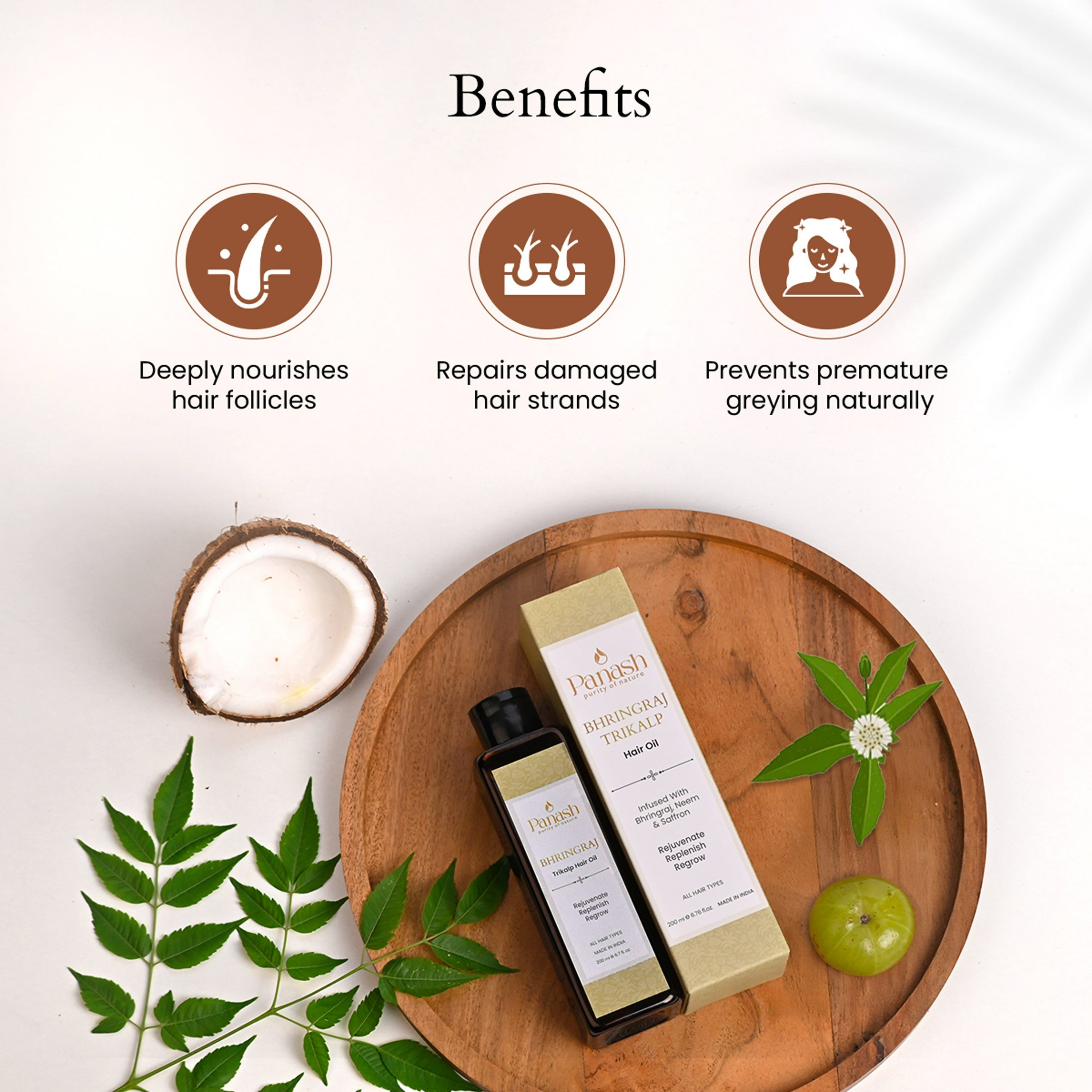 Panash Bhringraj Trikalp Hair Oil | Grocsy
