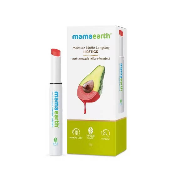 Mamaearth Moisture Matte Long Stay Lipstick-Melon Red | Grocsy