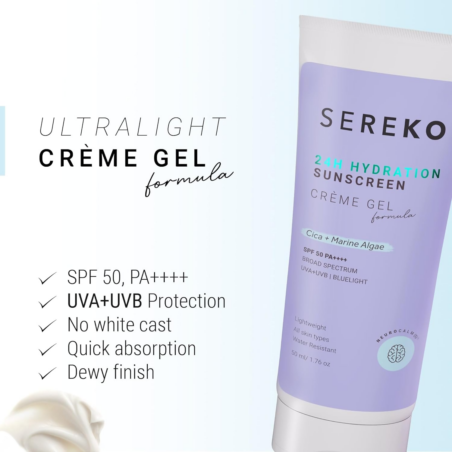 Sereko Sunscreen SPF 50 PA++++ Creme Gel | Grocsy