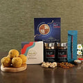 Pearl Sleek Rakhi With Dry Fruits & Besan Laddoos | Grocsy