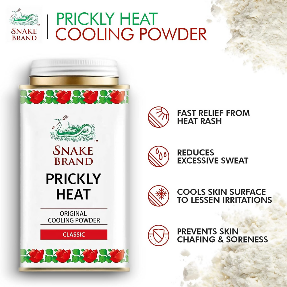 Snake Brand Classic Prickly Heat Cooling Talcum | Grocsy