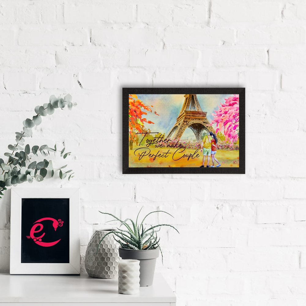 eCraftIndia Together Perfect Couple Love Theme UV Art Painting | Grocsy