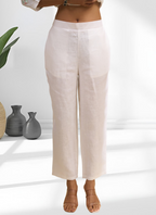 Joban Fashion Off White Linen Embroidered Readymade Cord Set | Grocsy