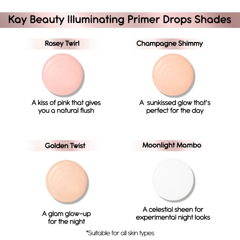 Kay Beauty By Katrina Kaif Illuminating Primer Drops - Moonlight Mambo | Grocsy