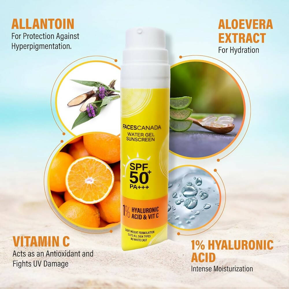 Faces Canada Water Gel Sunscreen SPF 50 PA+++ | Grocsy