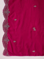 Sangria Floral Embroidered Straight Kurta & Trouser With Dupatta | Grocsy