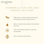 Glamveda Turmeric & Tulsi Detox Anti Acne Face Wash | Grocsy