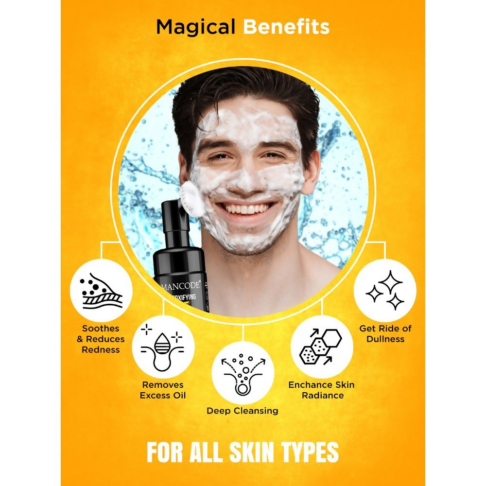 Mancode Detoxifying De Tan Foaming Face Wash | Grocsy