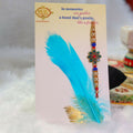 Indianvibez Kundan Stone Work With Feather Fancy Rakhi | Grocsy