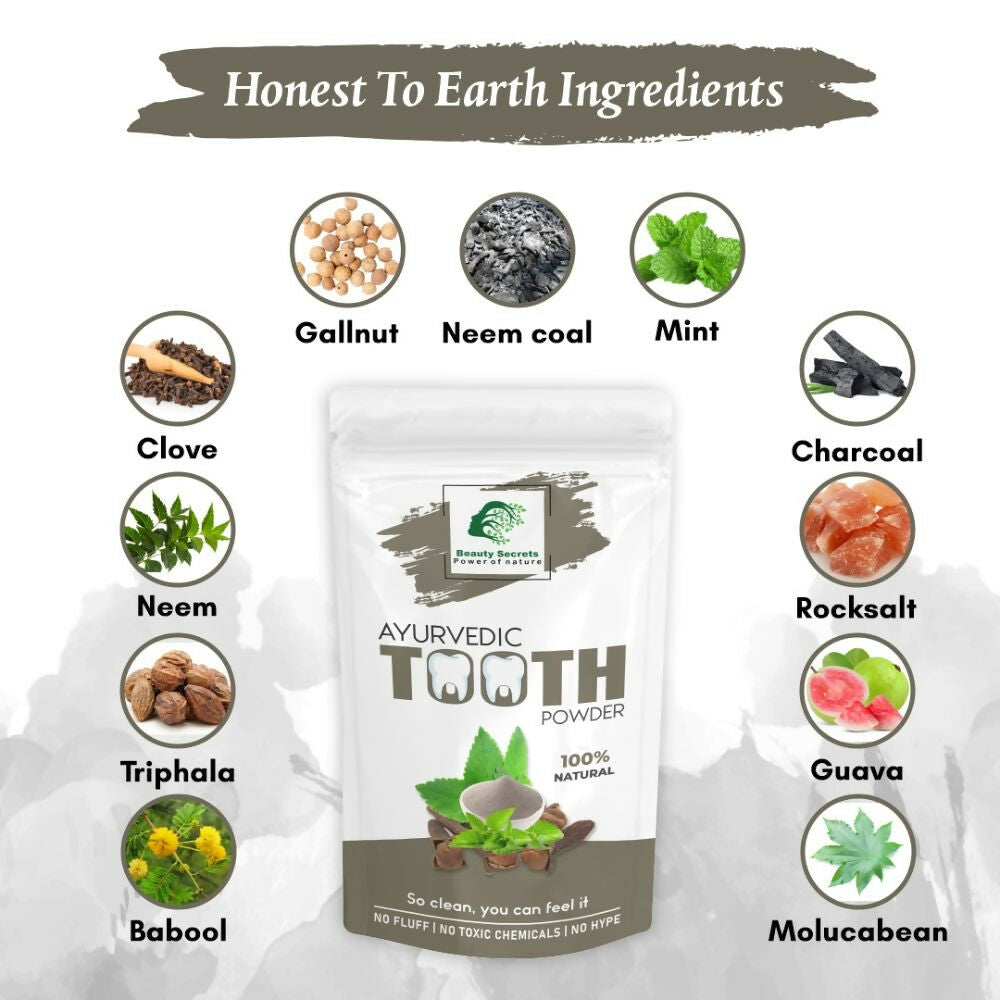 Beauty Secrets Ayurvedic Tooth Powder | Grocsy