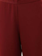 FIORRA Women's Maroon Poly Crepe Kaftan Type Kurta Set | Grocsy