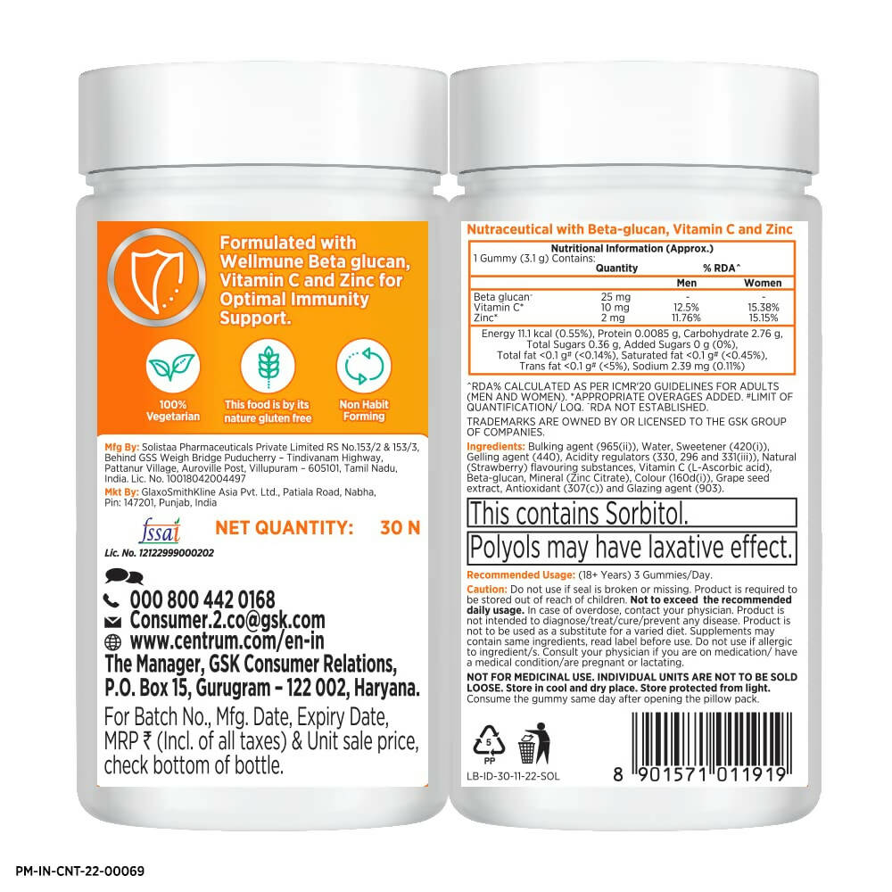 Centrum Immune Defence Gummies - Strawberry Flavor | Grocsy