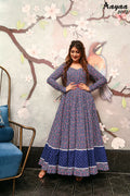 Aayaa Pure Ab Cotton Gown With Heavy Digital Print - Multi Color | Grocsy