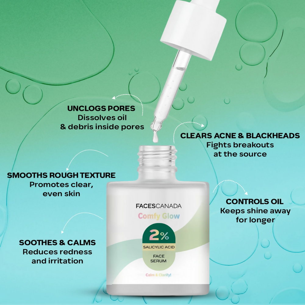 Faces Canada Comfy Glow 2% Salicylic Acid Face Serum | Grocsy