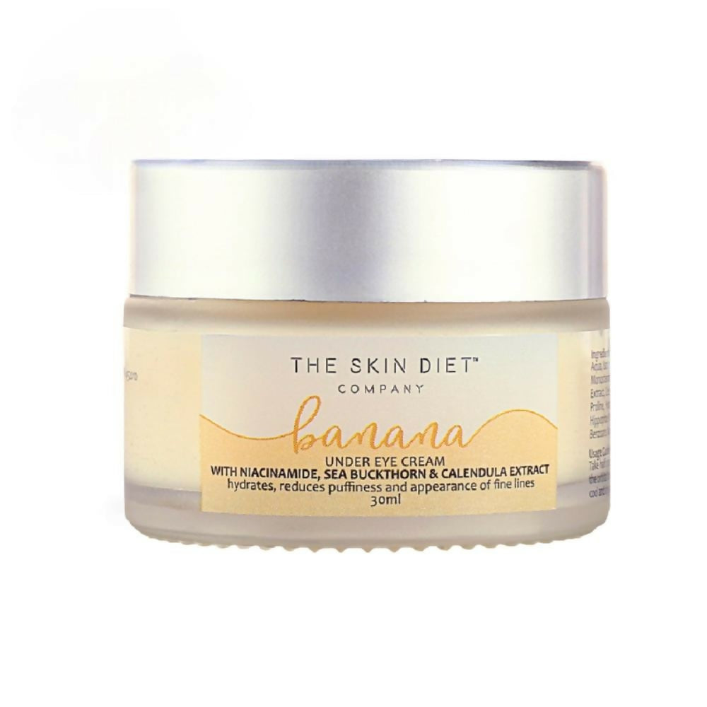 The Skin Diet Company Banana Brightening Under-Eye Cream - Dark Circles, Fine Lines with Niacinamide | Grocsy