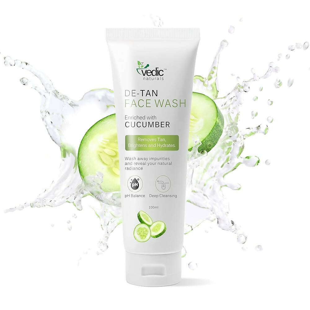 Vedic Naturals Cucumber De Tan Face Wash | Grocsy