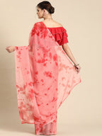 Ahalyaa Women's Traditional Semi Stitch Saree - Peach | Grocsy