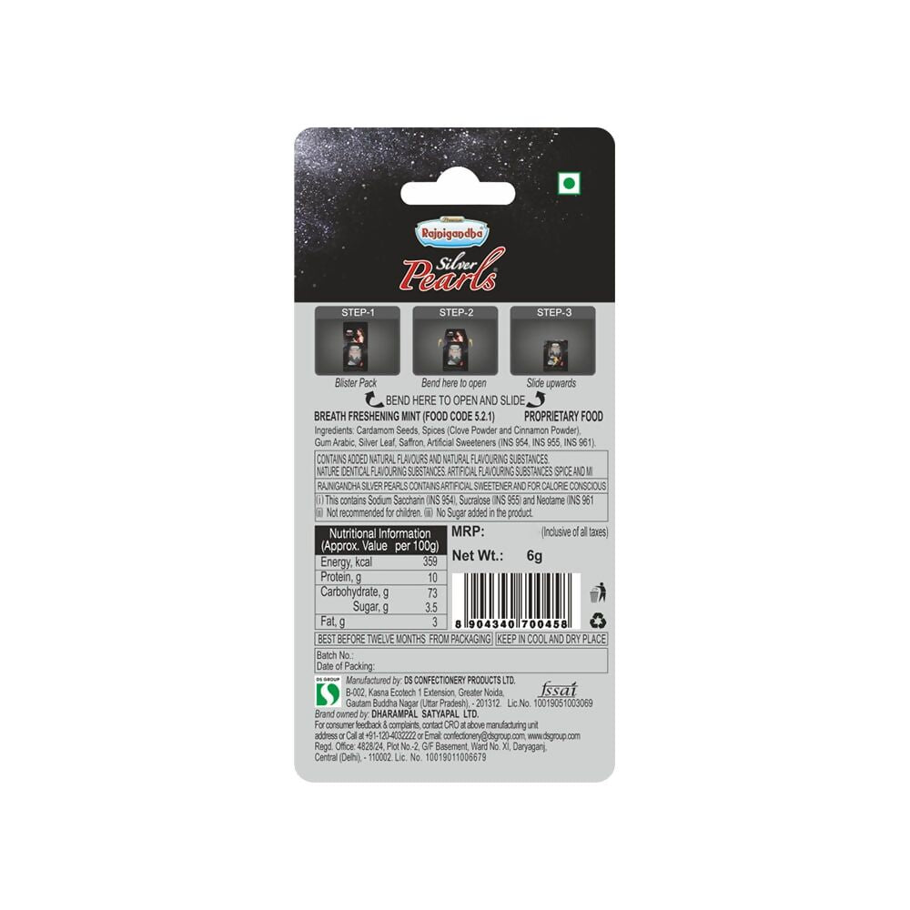 Rajnigandha Silver Pearls Mouth Freshener | Grocsy