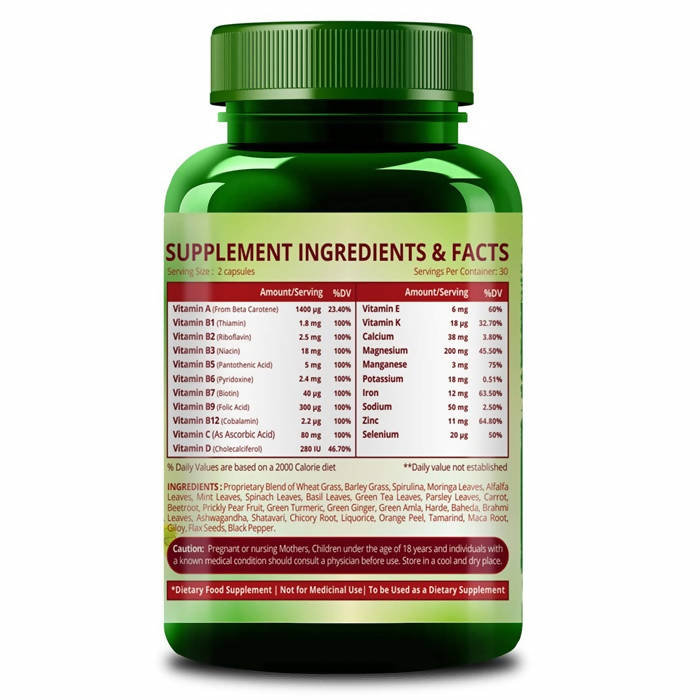 Himalayan Organics Whole Food Multivitamin For Men Vegetarian Capsules | Grocsy
