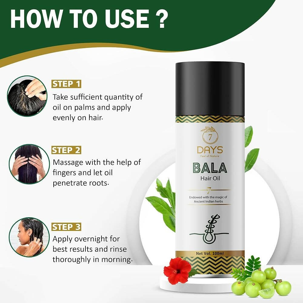 7 Days Bala Hair Oil For Promotes Hair Growth | Grocsy