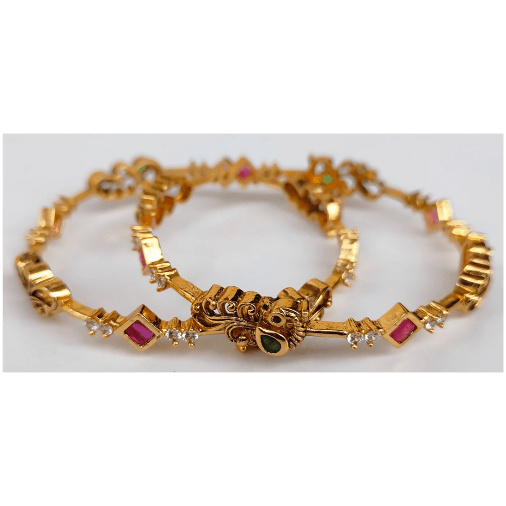 Antique Multicolor Peacock Bangles | Grocsy