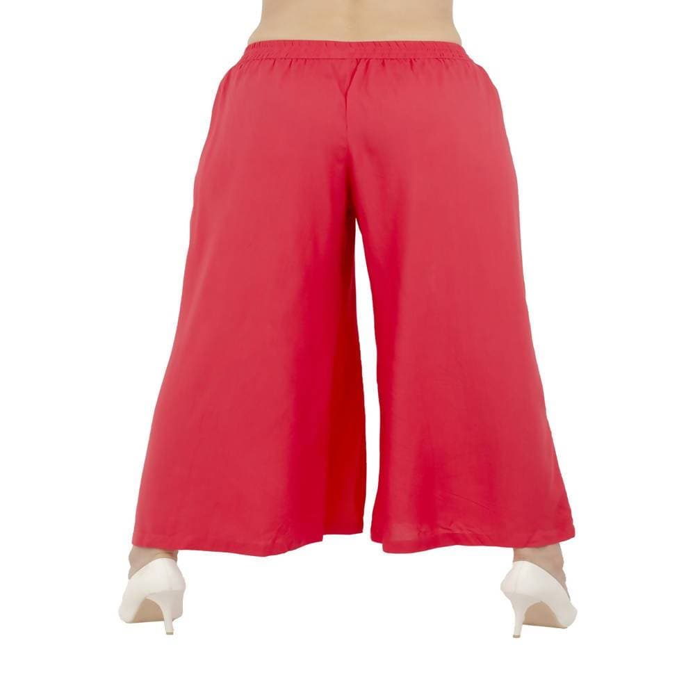 Lagi Women's Peach Solid Palazzo (PLZ03C) | Grocsy