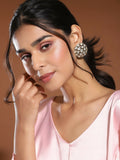 Over Sized Kundan Studs- Ruby Raang