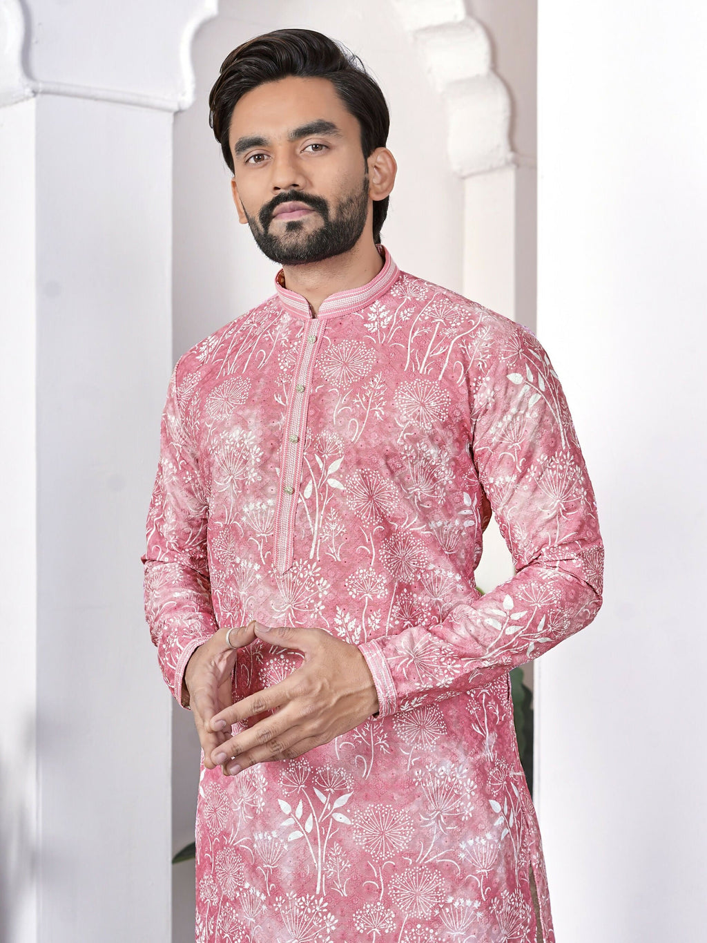 Anaita Pink Digital Printed Work Cotton Straight Kurta | Grocsy