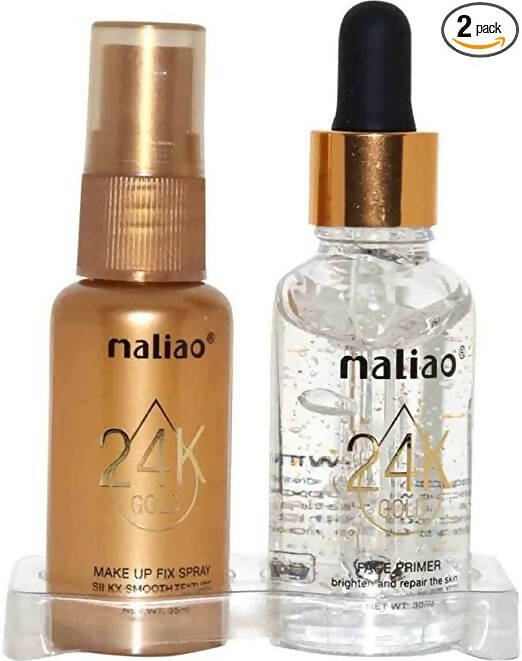 Maliao 24K Gold 2 In1 Face Primer And Makeup Fix Spray | Grocsy