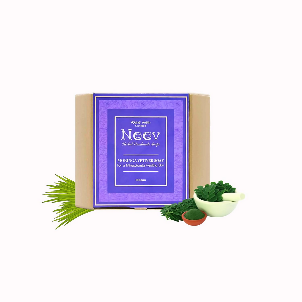 Neev Herbal Handmade Soaps Moringa Vetiver Soap | Grocsy