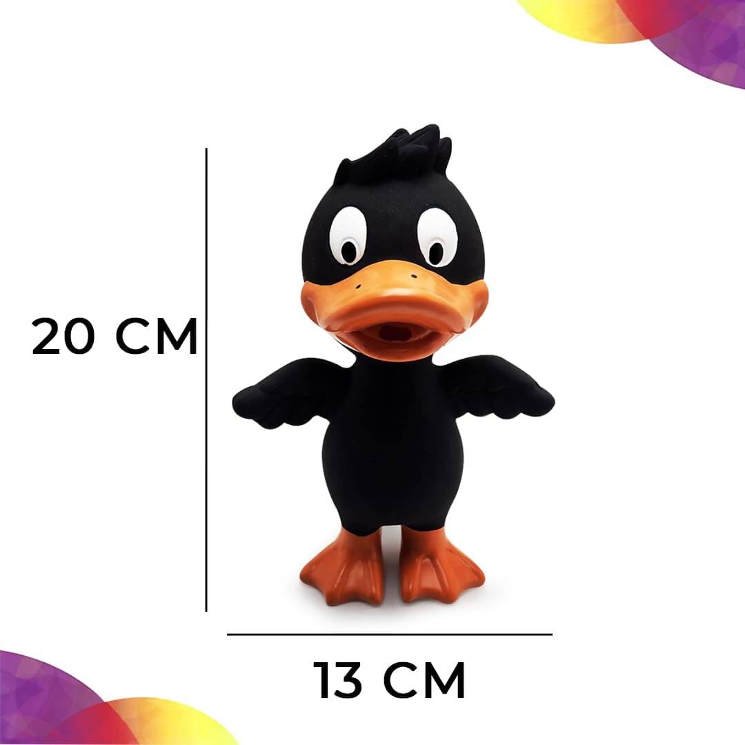 Goofy Tails Latex Dog Toys Duck - Black | Grocsy