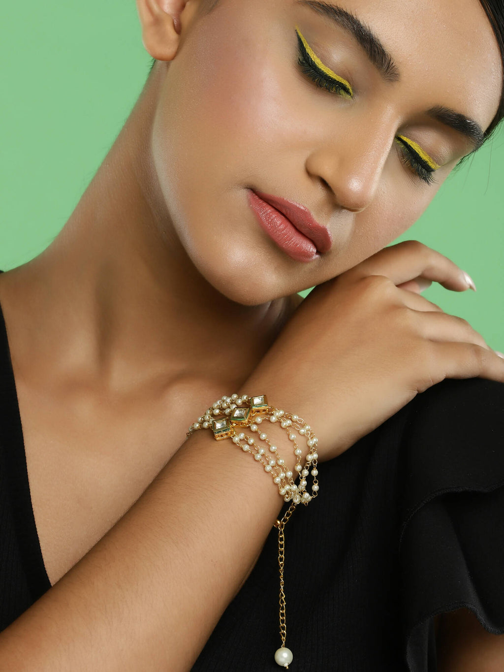 Women's White Bracelet - Ruby Raang | Grocsy