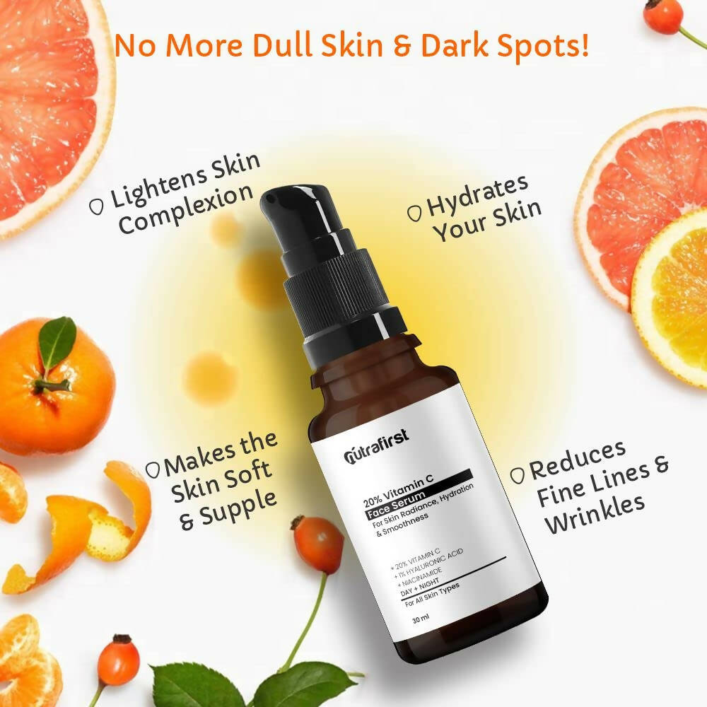 Nutrafirst 20% Vitamin C Face Serum | Grocsy