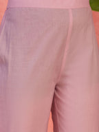 Joban Fashion Embroidery Pink Pure Cotton Cord Set | Grocsy